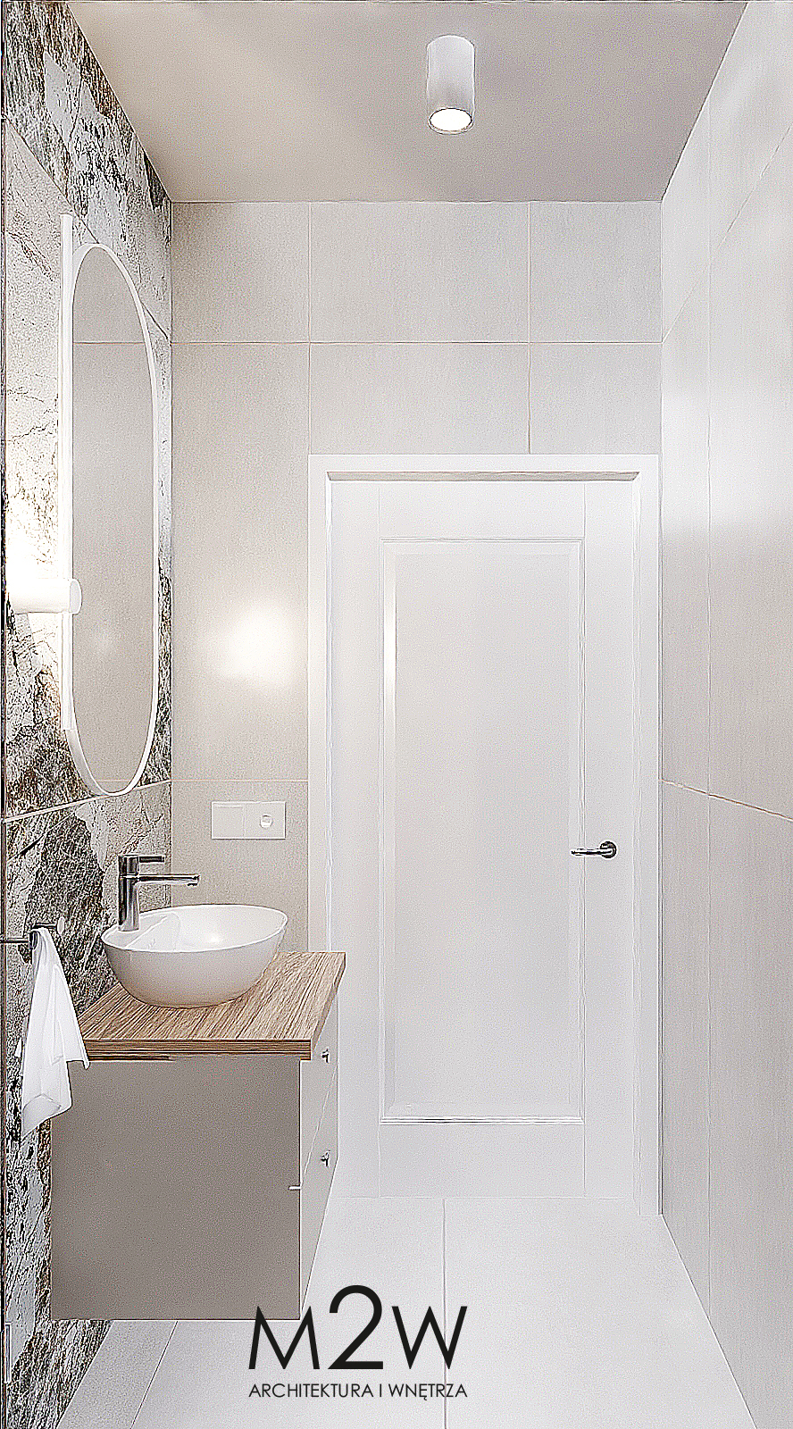 MAŁA ŁAZIENKA W BEŻU