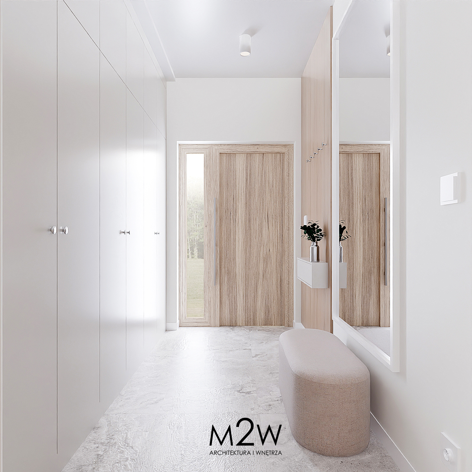 WIATROŁAP W BEŻOWEJ KOLORYTSYCE - szafy